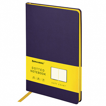 Блокнот А5 (148x218 мм), BRAUBERG "Metropolis Mix", под кожу, 80 л., в точку, сиреневый