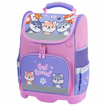 Ранец ЮНЛАНДИЯ WISE, 1 отделение, 3 кармана, устойчивое дно, Best fellows, 37х29х15 см