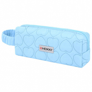Пенал-косметичка HEIKKI (ХЕЙКИ) с ручкой, 1 отделение, стеганый полиэстер, 21х8х5 см, голубой
