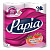 Бумага туалетная бытовая, спайка 4 шт., 3-слойная (4х16,5 м), PAPIA, аромат "Клубничная мечта"