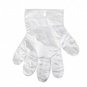 Перчатки полиэтиленовые одноразовые ОТРЫВНЫЕ КОМПЛЕКТ 50 пар (100шт), размер L, 5 мкм, ГППНДПО-L