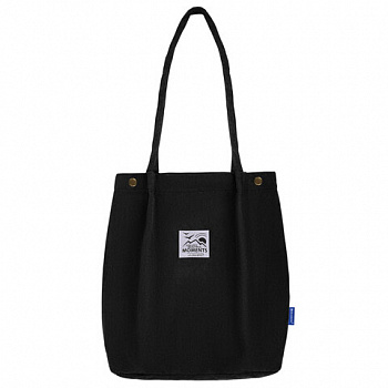 Сумка шоппер BRAUBERG MOMENTS, вельвет, 35х30 см, черный