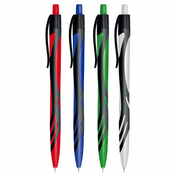 Ручка шариковая автоматическая BRAUBERG "ULTRA COLOR CLASSIC", корпус ассорти, СИНЯЯ, пишущий узел 0,7 мм, линия письма 0,35 мм