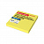 Блок самоклеящийся (стикеры) Z-сложения BRAUBERG ZigZag, 76х76мм, 100л, желтый, для диспенсера