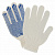 Перчатки хлопчатобумажные эконом, КОМПЛЕКТ 100 пар, 10 класс, 26-28 г, 83 текс, С ПВХ, LAIMA ЭКОНОМ, БЕЛЫЕ