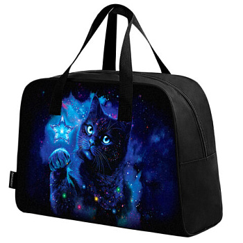 Сумка для занятий BRAUBERG с ручками, 35x25x15 см, "Star cat"