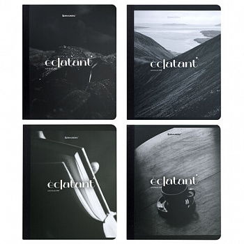 Тетрадь А5 96 л. BRAUBERG, на сшивке с корешком, клетка, обложка картон, "Simplicity"