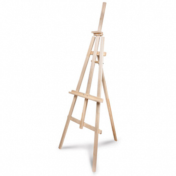 Мольберт напольный «Ученический», размер полок 130 см, угол 50-90°, в собранном виде 66х183х88 см, Невская Палитра, 750 02-1