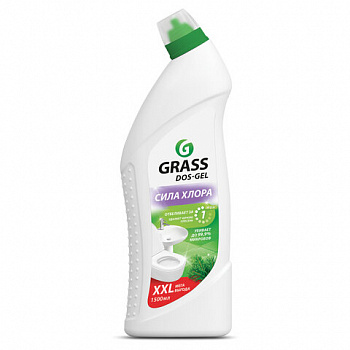 Средство для уборки сантехники и туалета дезинфицирующее 1,5л GRASS DOS-GEL СИЛА ХЛОРА