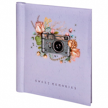 Фотоальбом BRAUBERG "Фотоаппарат" 20 магнитных листов, 23х28 см, спираль