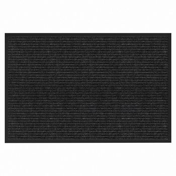 Коврик придверный 40х60 см, ЧЕРНЫЙ, влаго-грязезащитный, 450 г/м2, ребристый, PRIMILA (ПРИМИЛА) EXTRA