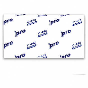 Полотенца бумажные 200 шт, PROtissue (H2) PREMIUM, 2-сл. белые, КОМПЛЕКТ 21 пач, 24х21,5,Z-слож,С442