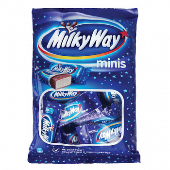 Батончики мини MILKY WAY "Minis" суфле в молочном шоколаде, 176 г
