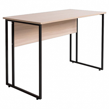 Стол BRABIX "SMART CD-019", 1180х600х770 мм, ЛОФТ, металл/ЛДСП ясень шимо светлый, каркас черный