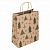 Пакет подарочный КОМПЛЕКТ 10 штук, новогодний, 26x13x32 см, "Kraft Xmas Tree", ЗОЛОТАЯ СКАЗКА