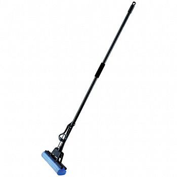 Швабра самоотжимная, роликовый отжим, насадка PVA 26 см, черенок 110 см, LAIMA