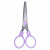 Ножницы BRAUBERG KIDS 130 мм, ручки лавандовые, закругленные лезвия с линейкой