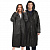 Дождевик плащ черный на кнопках, EVA, многоразовый прочный, чехол в комплекте, универсальный размер, SHAMAANI (ШАМААНИ)