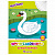 Картон белый А4 немелованный, 10 листов, в папке, ЮНЛАНДИЯ, 200х290 мм, "Лебедь"