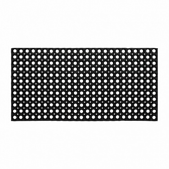 Коврик входной резиновый крупноячеистый грязезащитный 50х100 см, толщина 22 мм, черный, VORTEX