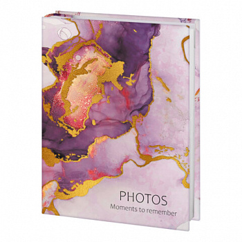 Фотоальбом с заметками BRAUBERG на 200 фото 10*15, твердая обложка, с фольгированным тиснением, "Marble", подарочная упаковка