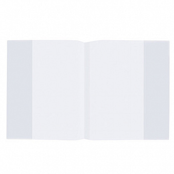 Обложка ПП для тетрадей и дневников, ПЛОТНАЯ, 60 мкм, 210х350 мм, прозрачная, ПИФАГОР