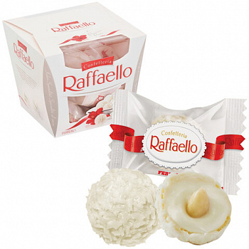 Конфеты RAFFAELLO с цельным миндальным орехом в кокосовой обсыпке, 150 г