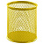 Подставка-органайзер BRAUBERG "Germanium", металлическая, круглое основание,100х89 мм, желтая