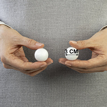 Пенопластовые заготовки для творчества "Шарики", 10 шт., 30 мм, ОСТРОВ СОКРОВИЩ