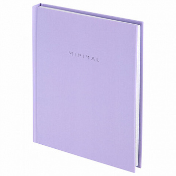 Блокнот МАЛЫЙ ФОРМАТ 110х147 мм, А6, 80 л., твердый, клетка, BRAUBERG "Minimal", сиреневый