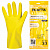 Перчатки латексные SCAFFA "Луч", КЩС-2, хлопчатобумажное напыление, размер 10, XL (очень большой), желтые, 00-01017719