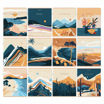 Тетради предметные, КОМПЛЕКТ 12 ПРЕДМЕТОВ, 48 л., SoftTouch, фольга, BRAUBERG, "ELEGANCE"