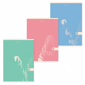 Тетрадь А4, 48 л., BRAUBERG, скоба, клетка, обложка картон, "PASTEL"