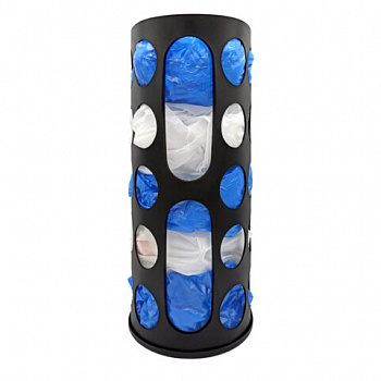 Корзина для хранения пакетов и бахил СРЕДНЯЯ 37х16х13см, крючки-крепеж в комплекте, черная, LAIMA ULTRA