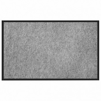 Коврик придверный 50х80 см, СЕРЫЙ, влаго-грязезащитный, 300 г/м2, мелкий рубчик, PRIMILA (ПРИМИЛА) STANDARD