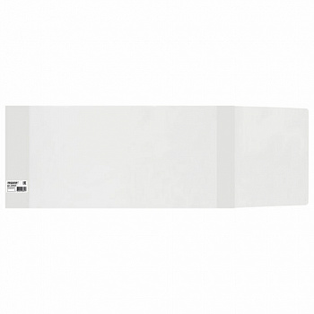 Обложка ПВХ со штрихкодом для альбомов для рисования и черчения, ПЛОТНАЯ, 120 мкм, 215х685 мм, универсальная, прозрачная, ПИФАГОР