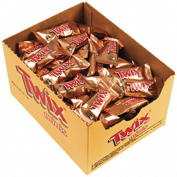 Батончики мини TWIX "Minis" печенье с карамелью в молочном шоколаде, 1 кг