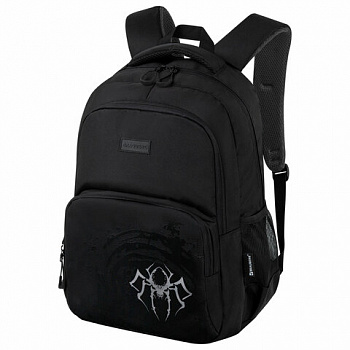Рюкзак BRAUBERG CONCEPT универсальный, 2 отделения, светоотражающий принт, "Gray Spider", 45х30х18 см