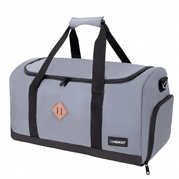 Сумка спортивная HEIKKI MOVE RENOWNED (ХЕЙКИ), отделение для обуви, серая, 28x51x26 см
