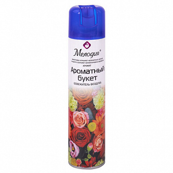Освежитель воздуха аэрозольный, 300 мл, МЕЛОДИЯ "АРОМАТНЫЙ БУКЕТ"