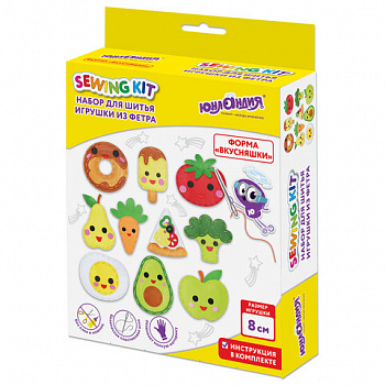 Набор для шитья игрушки из фетра "Вкусняшки", 10 игрушек, ЮНЛАНДИЯ
