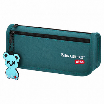Пенал мягкий BRAUBERG KIDS, 2 отделения, полиэстер, "Cool bear", 22x10x6 см