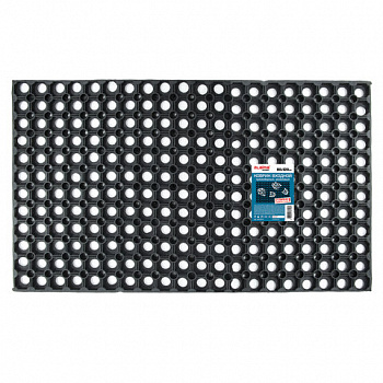 Коврик входной резиновый грязесборный ячеистый, 80х120 см, толщина 16 мм, LAIMA EXPERT