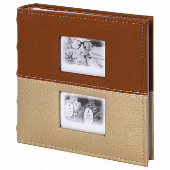 Фотоальбом BRAUBERG "Mirror" на 200 фото 10х15 см, под кожу, бумажные страницы, бокс