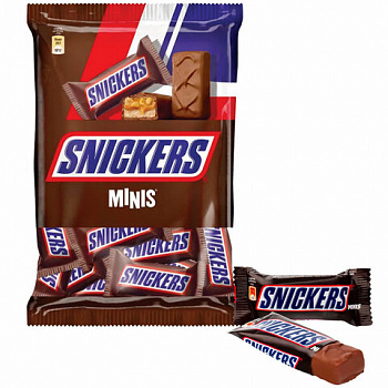 Батончики шоколадные мини SNICKERS "Minis", 180 г