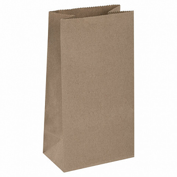 Крафт-пакет бумажный 18х12х29 см, КОМПЛЕКТ 100 шт., плотность 90 г/м2, LAIMA ECO CRAFT