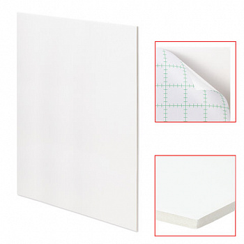 Пенокартон матовый САМОКЛЕЯЩИЙСЯ, 70х100 см, толщина 5 мм, белый, BRAUBERG