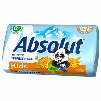 Мыло туалетное детское 90 г, ABSOLUT KIDS "Календула", натуральное, 07357