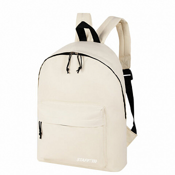 Рюкзак STAFF STREET универсальный, бежевый, 38x28x12 см