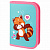 Пенал ПИФАГОР, 1 отделение, полиэстер, 19х13 см, "Red panda"